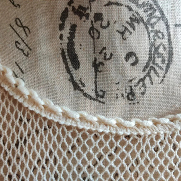 Flying Tomato Embroidered Flower Ivory Tassel Crochet Bohemian Mini Dress Size S - Picture 9 of 12